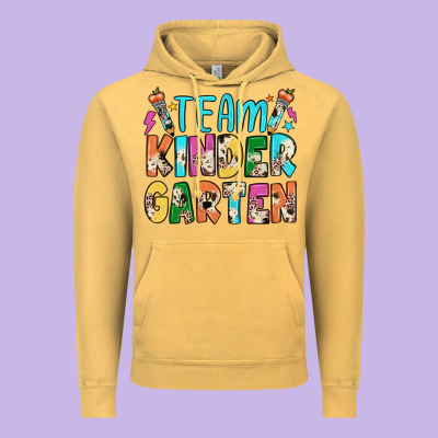 Team Kindergarten Vintage Hoodie Designed By Jahusdesignshop