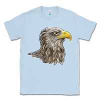 Dusty Blue American White Sea Eagle Head Classic Tee - LillyAllenDesigns