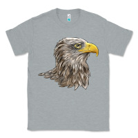 Heather Grey American White Sea Eagle Head Classic Tee - LillyAllenDesigns