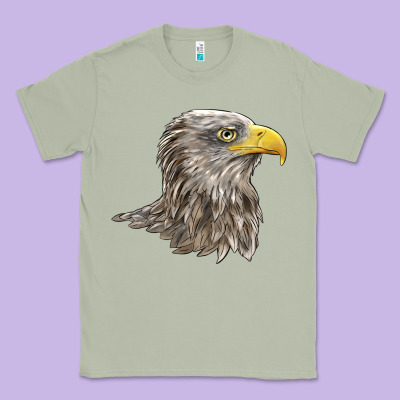 American White Sea Eagle Head Classic Tee Designed By Lillyallendesigns