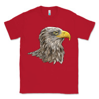 Red American White Sea Eagle Head Classic Tee - LillyAllenDesigns