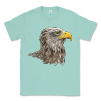 Seafoam American White Sea Eagle Head Classic Tee - LillyAllenDesigns