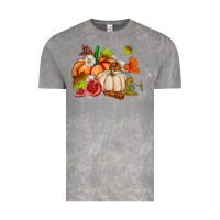 Cloud Rock pumpkins daisies and fall leaf's ado Vintage Tee - AdoDesignShop