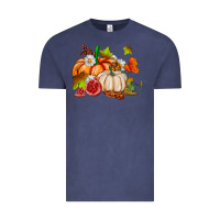Pumpkins Daisies And Fall Leaf's Ado Vintage Tee | Teevron
