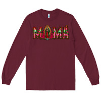 Burgundy mama floral aztec leopard Long Sleeve Tee - Jasminsmagicworld