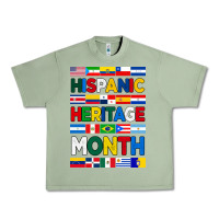 Oil Green hispanic haritage month flags Urban Heavy Tee - BundleAndBundleShop