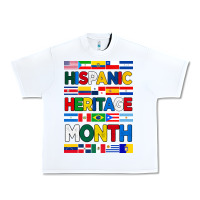 White hispanic haritage month flags Urban Heavy Tee - BundleAndBundleShop