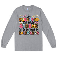 Heather Grey i've survived too many storms Long Sleeve Tee - JahusDesignShop