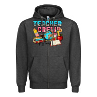 Charcoal Heather teacher crew Zipper Hoodie - NancyCooperArtShop