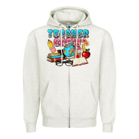 Oatmeal Heather teacher crew Zipper Hoodie - NancyCooperArtShop