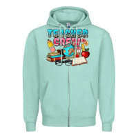 Seafoam teacher crew Zipper Hoodie - NancyCooperArtShop