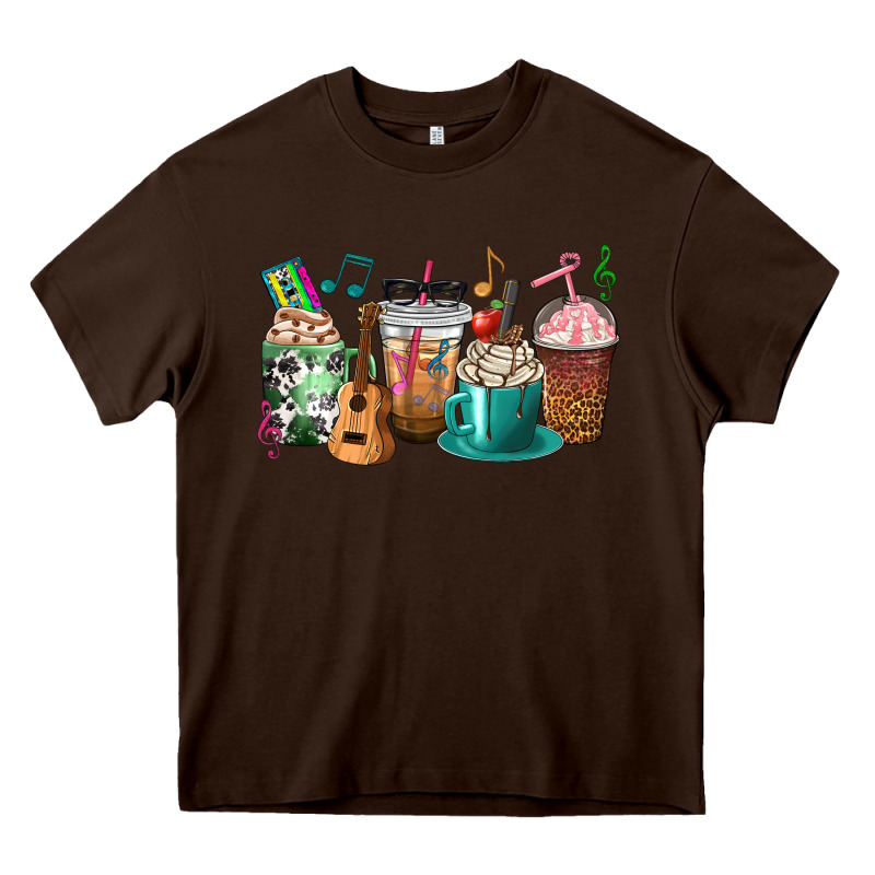 Music Teacher Coffee Cups Heavy Core Tee by texasbilliewilder | Teevron
