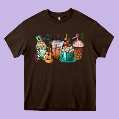 Music Teacher Coffee Cups Heavy Core Tee Designed By Texasbilliewilder