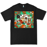 Black dog coffee cups Premium Tee - Zillion Design Studio