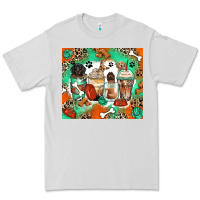 Dove Grey dog coffee cups Premium Tee - Zillion Design Studio