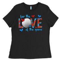 Black for the love of the game hockey Ladies Tee - texasbilliewilder