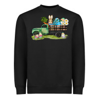 Black easter hunt i̇n truck Heavyweight Sweatshirt - AdoDesignShop