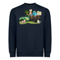 Navy easter hunt i̇n truck Heavyweight Sweatshirt - AdoDesignShop