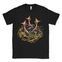 Black Bird Nest With Baby Birds Classic Tee - LillyAllenDesigns
