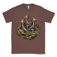 Chestnut Bird Nest With Baby Birds Classic Tee - LillyAllenDesigns