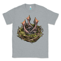 Heather Grey Bird Nest With Baby Birds Classic Tee - LillyAllenDesigns