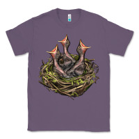 Lavender Bird Nest With Baby Birds Classic Tee - LillyAllenDesigns