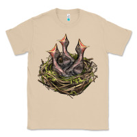 Mushroom Bird Nest With Baby Birds Classic Tee - LillyAllenDesigns