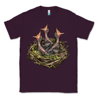 Plum Bird Nest With Baby Birds Classic Tee - LillyAllenDesigns