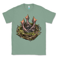 Sage Bird Nest With Baby Birds Classic Tee - LillyAllenDesigns