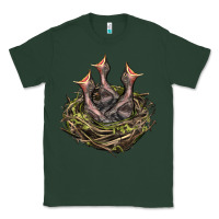 Sports Green Bird Nest With Baby Birds Classic Tee - LillyAllenDesigns