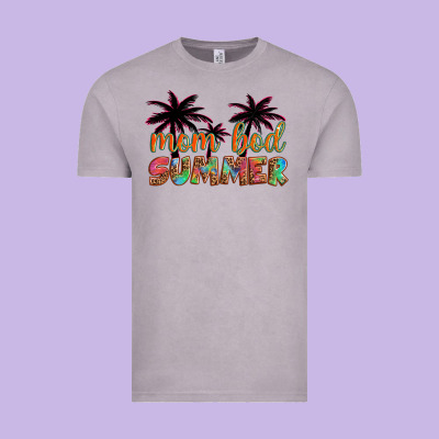 Mom Bod Summer With Palms Vintage Tee Designed By Artiststas