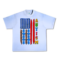 Grape Ice autism american flag Urban Heavy Tee - AdoDesignShop