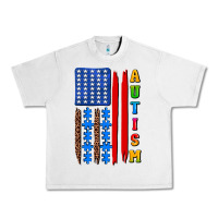 Lunar Rock autism american flag Urban Heavy Tee - AdoDesignShop