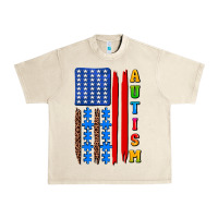 Sandshell autism american flag Urban Heavy Tee - AdoDesignShop