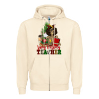 Sandshell very merry teacher skeleton Zipper Hoodie - NancyCooperArtShop