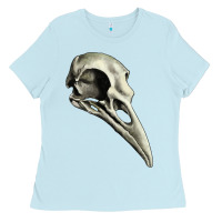 Baby Blue Raven Skull Ladies Tee - RanaPortraitStore