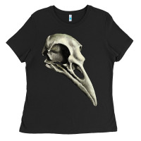 Black Raven Skull Ladies Tee - RanaPortraitStore