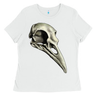 White Raven Skull Ladies Tee - RanaPortraitStore