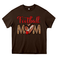 Chocolate Brown football mom Heavy Core Tee - Zillion Design Studio