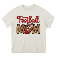 Cream football mom Heavy Core Tee - Zillion Design Studio