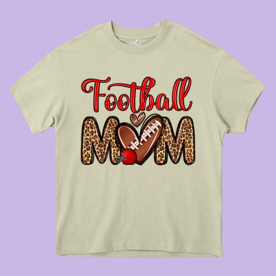 Football Mom Heavy Core Tee Designed By Zillion Design Studio