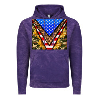 Cloud Purple american sunflower and camouflage Vintage Hoodie - AdoDesignShop