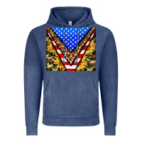 Vintage Denim american sunflower and camouflage Vintage Hoodie - AdoDesignShop