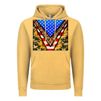 Vintage Mustard american sunflower and camouflage Vintage Hoodie - AdoDesignShop