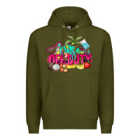 Army Green Nurse off duty Premium Hoodie - NancyCooperArtShop