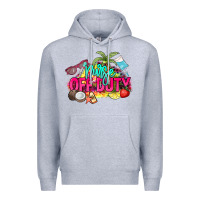 Heather Grey Nurse off duty Premium Hoodie - NancyCooperArtShop