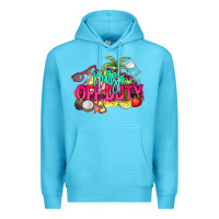 Ocean Blue Nurse off duty Premium Hoodie - NancyCooperArtShop