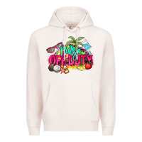 Pale Pink Nurse off duty Premium Hoodie - NancyCooperArtShop