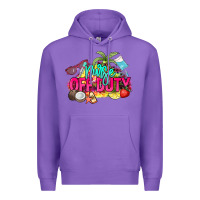 Purple Nurse off duty Premium Hoodie - NancyCooperArtShop