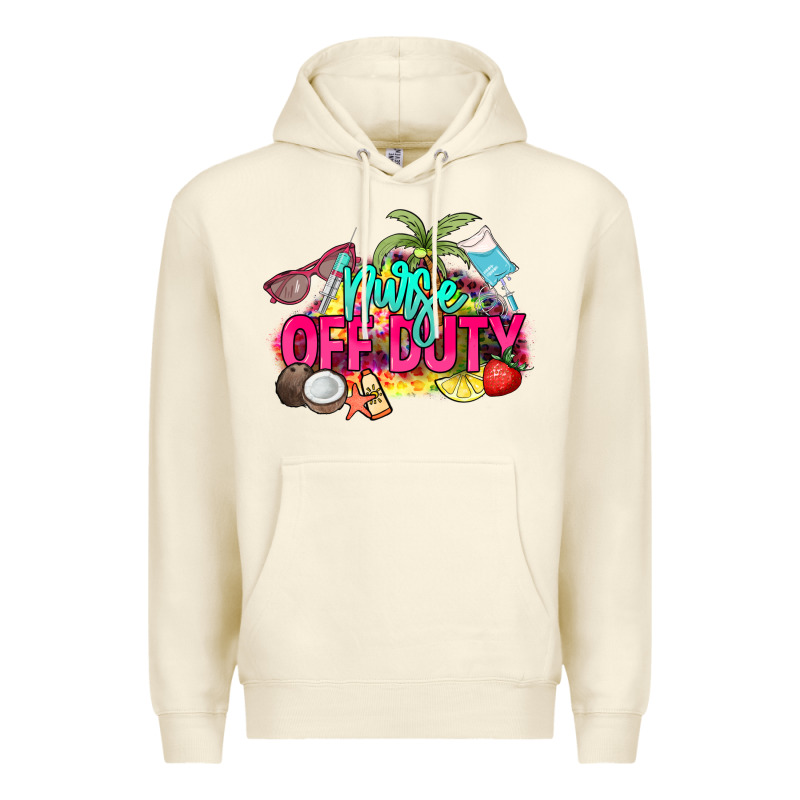 Nurse Off Duty Premium Hoodie by NancyCooperArtShop | Teevron